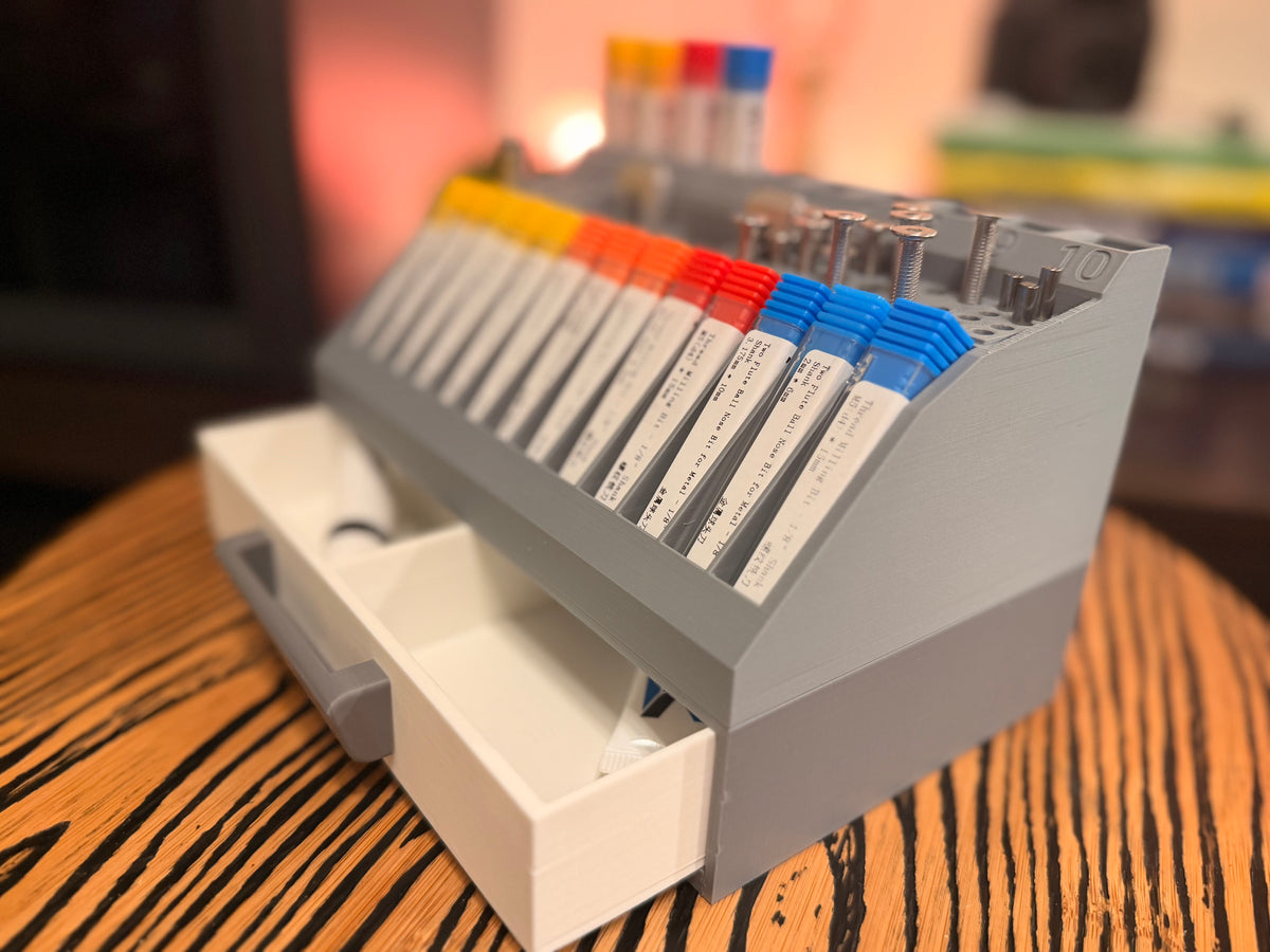 Large CNC Bit Organizer With Drawer Unit