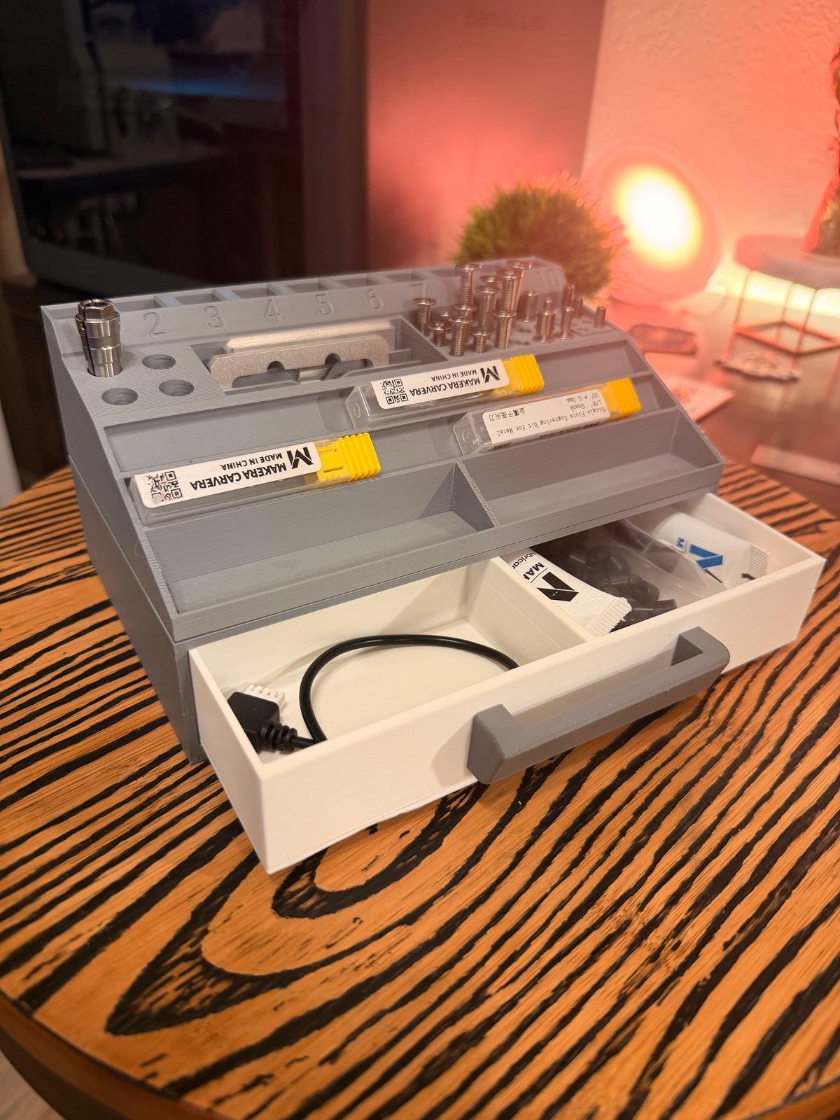 Compact CNC Bit Organizer With Single Drawer