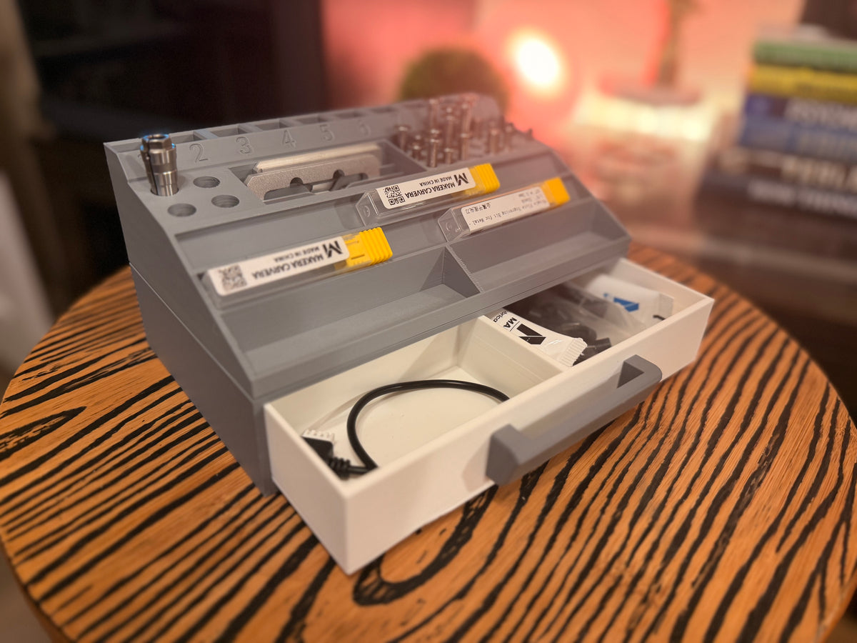 Compact CNC Bit Organizer With Single Drawer
